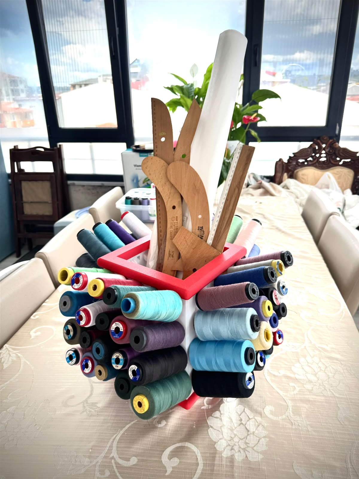 İplik standı, 80 adet kapasiteli 3D baskı organizer