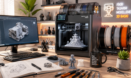 3D baskı ile üretilmiş teknik parçalar